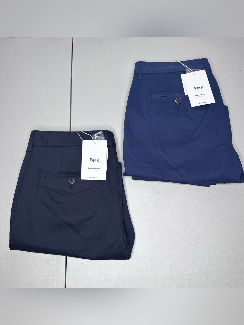 2 Pairs NWT Perk Feel Good Chinos - Slim Fit